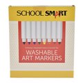 School Smart Washable Markers, Conical Tip, Assorted Colors, Pack of 8 PK 6773W-8CT